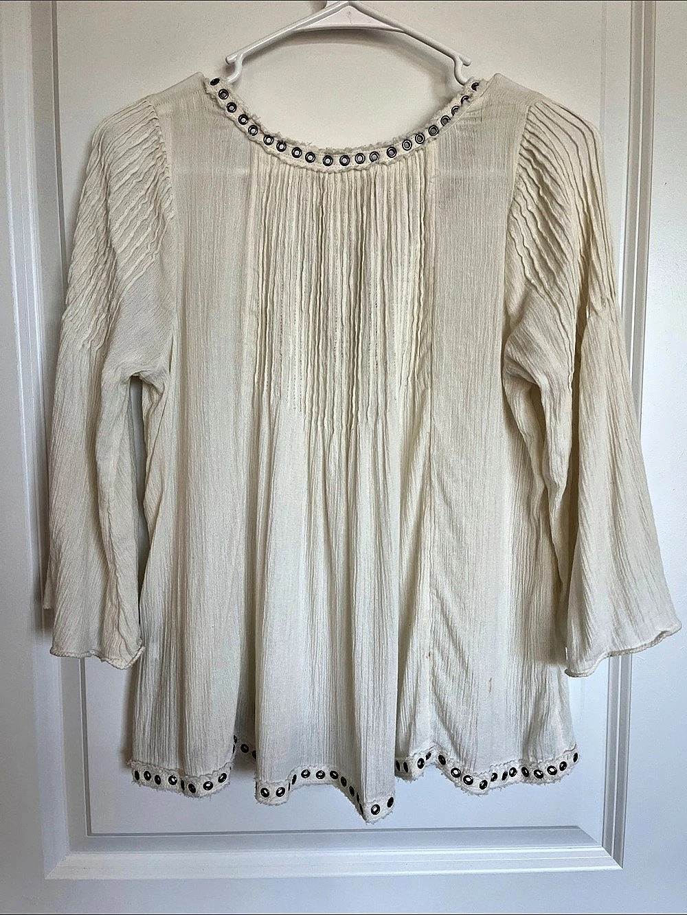 Denim & Supply Ralph Lauren Grommet Peasant Top Size M - Picture 2 of 7
